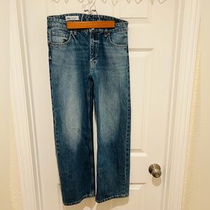 Zara Women's Blue Straight Leg Jeans
